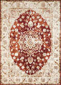 Rugs Accent Rugs 22" x 36" x 0.39" Crimson Olefin Accent Rug 7105 HomeRoots