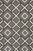 Rugs Accent Rugs - 22" x 36" x 0.47" Charcoal Olefin Accent Rug HomeRoots
