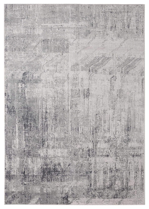 Rugs Accent Rugs - 36" x 0.39" x 23" Grey Viscose/Polyester Accent Rug HomeRoots