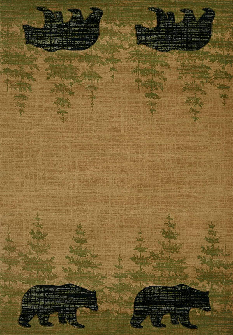 Rugs Affordable Rugs 22" x 32" x 0.47" Beige Polypropylene Accent Rug 8996 HomeRoots