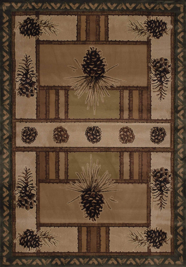 Rugs Affordable Rugs 22" x 32" x 0.47" Beige Polypropylene Accent Rug 9081 HomeRoots