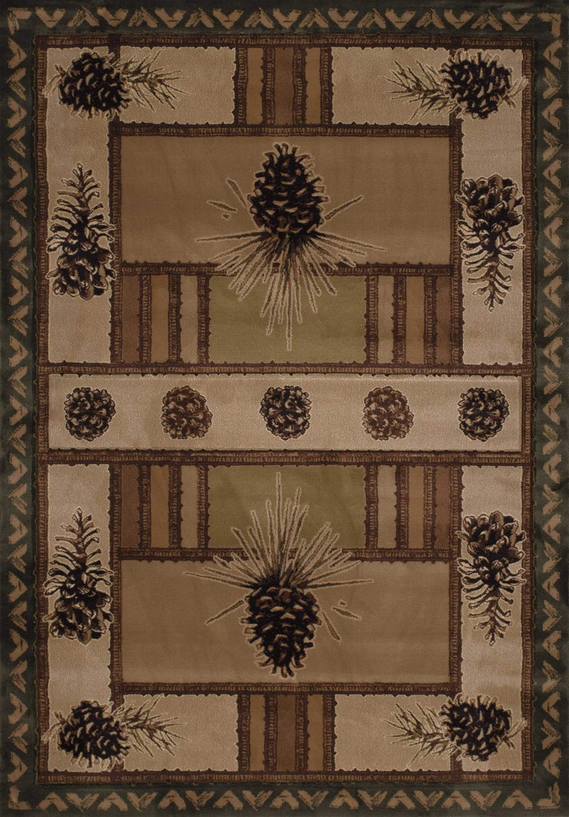 Rugs Affordable Rugs 22" x 32" x 0.47" Beige Polypropylene Accent Rug 9081 HomeRoots