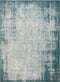 Rugs Affordable Rugs 22" x 36" x 0.43" Aqua Polypropylene/Polyester Accent Rug 1828 HomeRoots