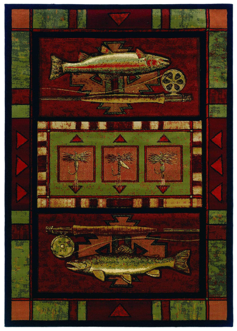 Rugs Affordable Rugs 31" x 50" x 0.47" Terracotta Polypropylene Mat Rug 9058 HomeRoots