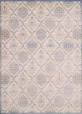 Rugs Affordable Rugs 63" x 86" x 0.31" Light Blue Polyester /Olefin Area Rug 8688 HomeRoots