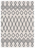 Rugs Affordable Rugs 63" x 86" x 1.2" White Microfiber Polyester Area Rug 1545 HomeRoots