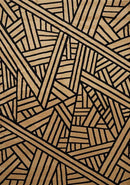 Rugs Affordable Rugs 63" x 90" x 0.47" Beige Polypropylene Area Rug 8609 HomeRoots