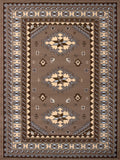 Rugs Affordable Rugs 94" x 126" x 0.31" Ash Beige Polypropylene Oversize Rug 8741 HomeRoots