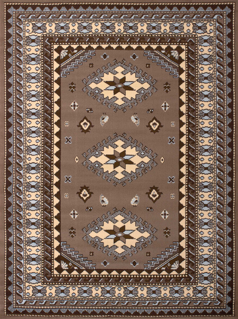 Rugs Affordable Rugs 94" x 126" x 0.31" Ash Beige Polypropylene Oversize Rug 8741 HomeRoots