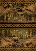Rugs Affordable Rugs 94" x 126" x 0.47" Beige Polypropylene Oversize Rug 9030 HomeRoots