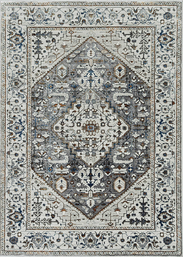 Rugs All Modern Rugs - 26" X 83" X 0.'25" Grey Polyester Rug HomeRoots
