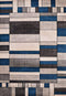 Rugs Aqua Area Rug - 22" x 32" x 0.47" Denim Blue Polypropylene Accent Rug HomeRoots