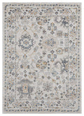 Rugs Aqua Area Rug 23" x 36" x 0.79" Beige Microfiber/Polyester Accent Rug 8018 HomeRoots