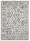 Rugs Aqua Area Rug 23" x 36" x 0.79" Beige Microfiber/Polyester Accent Rug 8018 HomeRoots