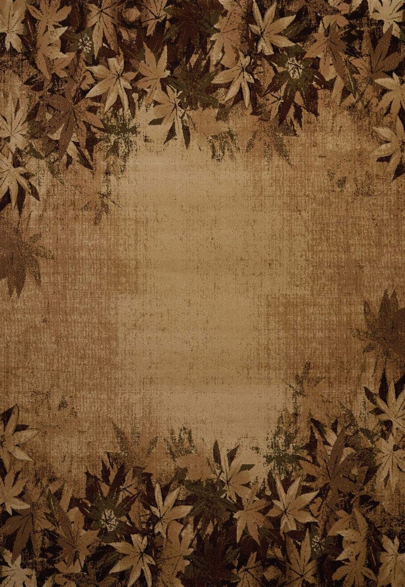 Rugs Aqua Area Rug 31" x 50" x 0.47" Toffee Polypropylene Mat Rug 8988 HomeRoots