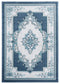 Rugs Aqua Rug - 31" x 88" x 0.53" Aqua Olefin/Polypropylene Area Rug HomeRoots