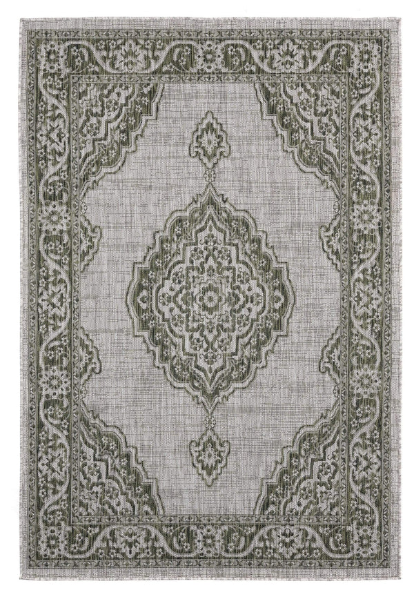 Rugs Aqua Rug 63" x 90" x 0.04" Green Polypropylene Area Rug 6895 HomeRoots