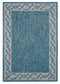 Rugs Aqua Rug - 94" x 126" x 0.04" Aqua Polypropylene Oversize Rug HomeRoots