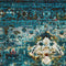 Rugs Aqua Rug - 94" x 126" x 0.3 Aqua Olefin Oversized Rug HomeRoots