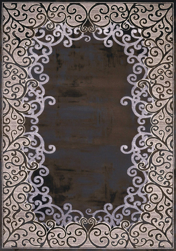 Rugs Area Rugs - 31" x 47" x 0.43" Dark Taupe Polypropylene/Polyester Mat Rug HomeRoots
