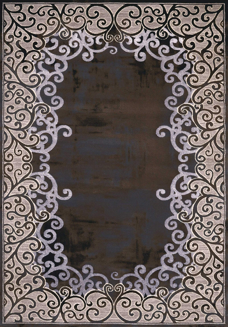 Rugs Area Rugs - 31" x 47" x 0.43" Dark Taupe Polypropylene/Polyester Mat Rug HomeRoots