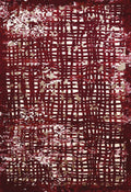 Rugs Area Rugs 63" x 86" x 0.43" Garnet Polypropylene/Polyester Area Rug 8217 HomeRoots