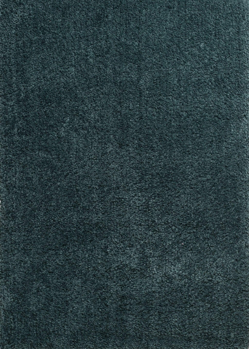 Rugs Area Rugs - 63" x 86" x 1.6" Teal Polyester Area Rug HomeRoots