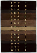 Rugs Area Rugs 63" x 90" x 0.47" Chocolate Polypropylene Area Rug 8399 HomeRoots