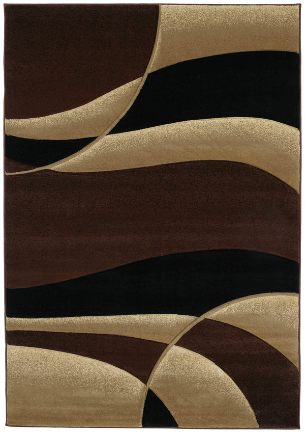 Rugs Area Rugs - 63" x 90" x 0.47" Toffee Polypropylene Area Rug HomeRoots