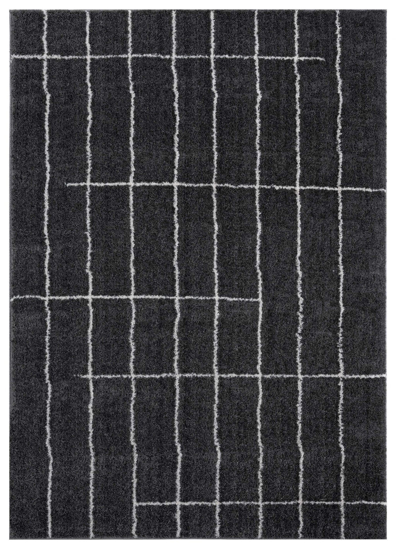 Rugs Area Rugs Near Me 39" x 59" x 1.2" Smoke Microfiber Polyester Mat Rug 1670 HomeRoots