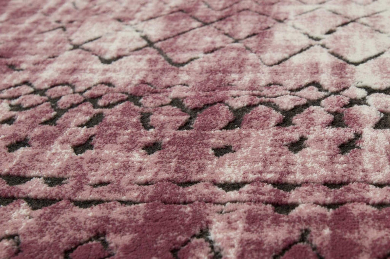Rugs Area Rugs Near Me - 63" x 84" x 0.43" Mauve Polypropylene/Polyester Area Rug HomeRoots