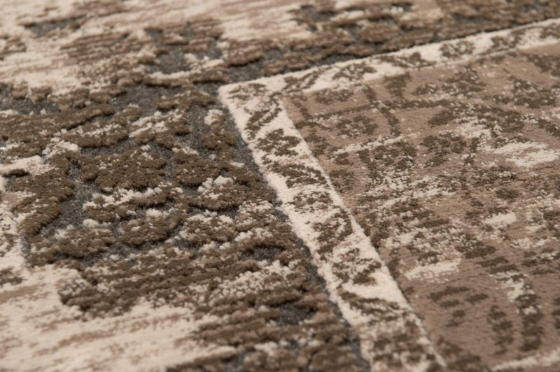Rugs Area Rugs Near Me - 63" x 84" x 0.43" Taupe Polypropylene/Polyester Area Rug HomeRoots
