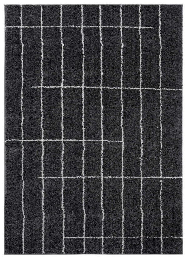 Rugs Area Rugs Near Me 63" x 86" x 1.2" Smoke Microfiber Polyester Area Rug 1671 HomeRoots