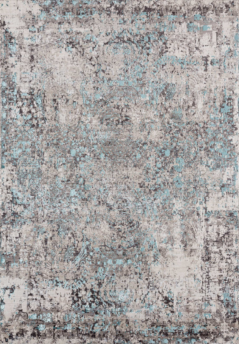 Rugs Area Rugs On Sale 150" x 188" x 0.2" Turquoise Polyester Rug 1163 HomeRoots