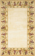 Rugs Area Rugs On Sale 2'6" x 4'6" Wool Ivory Area Rug 4058 HomeRoots