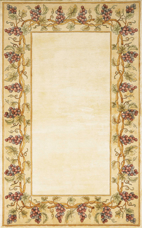 Rugs Area Rugs On Sale 2'6" x 4'6" Wool Ivory Area Rug 4058 HomeRoots