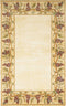 Rugs Area Rugs On Sale 2'6" x 4'6" Wool Ivory Area Rug 4058 HomeRoots