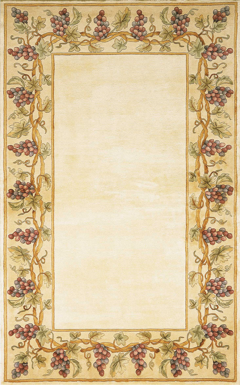 Rugs Area Rugs On Sale 2'6" x 4'6" Wool Ivory Area Rug 4058 HomeRoots