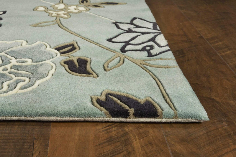 Rugs Area Rugs On Sale - 30" x 50" Wool Blue/Beige Area Rug HomeRoots