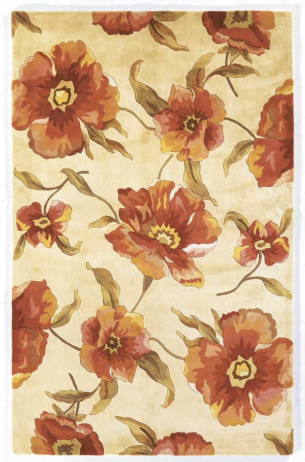 Rugs Area Rugs On Sale 30" x 50" Wool Ivory Area Rug 4032 HomeRoots