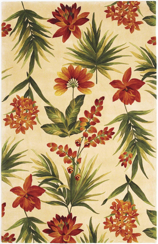 Rugs Area Rugs On Sale 30" x 50" Wool Ivory Area Rug 4035 HomeRoots