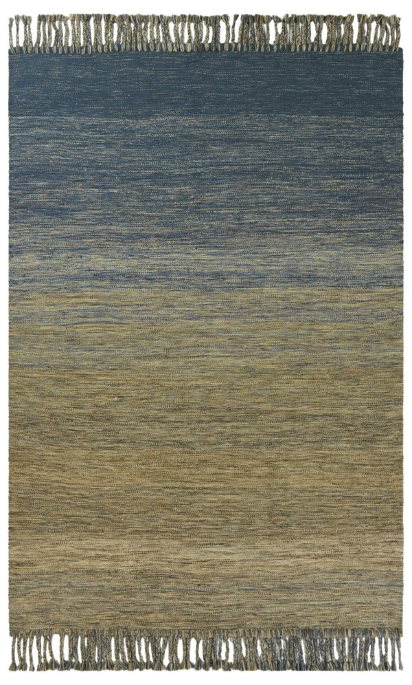 Rugs Area Rugs On Sale 5' x 8' Wool Ocean Area Rug 4137 HomeRoots