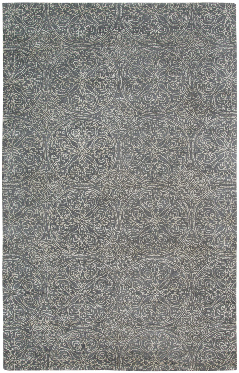 Rugs Area Rugs On Sale 5" X8" X 0.5" Blue Wool Area Rug 4083 HomeRoots