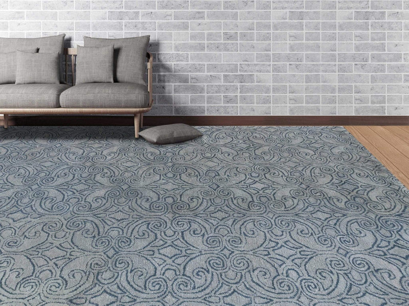 Rugs Area Rugs On Sale - 5" X8" X 0.5" Blue Wool Area Rug HomeRoots