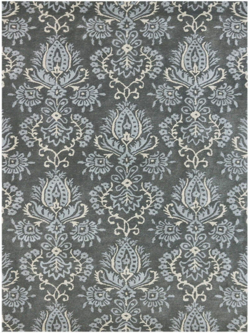 Rugs Area Rugs On Sale 5" X8" X 0.5" Gray Wool Area Rug 4055 HomeRoots