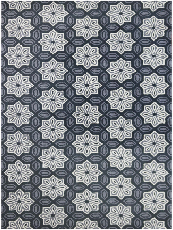 Rugs Area Rugs On Sale 5" X8" X 0.5" Gray Wool Area Rug 4057 HomeRoots