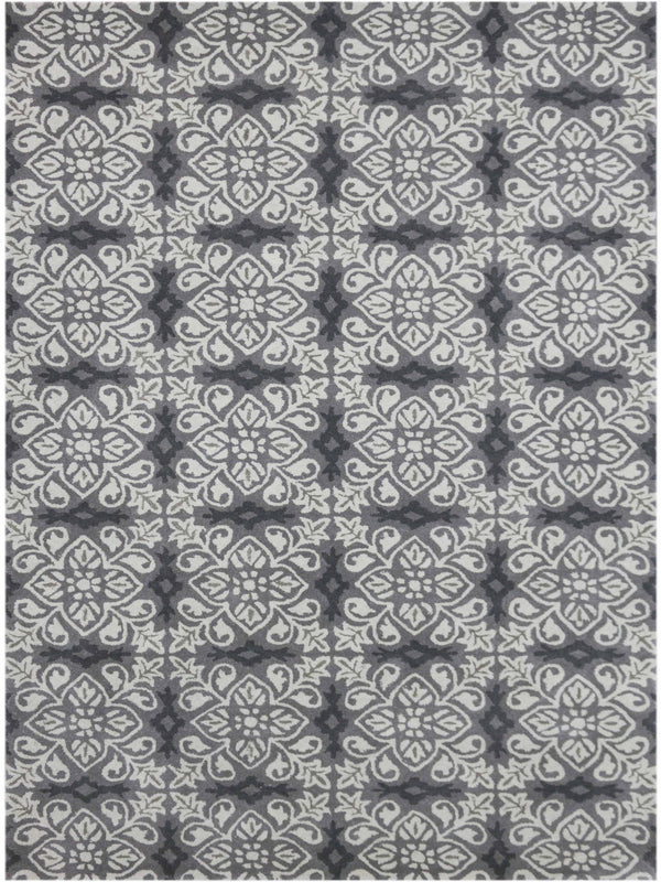 Rugs Area Rugs On Sale 5" X8" X 0.5" Gray Wool Area Rug 4058 HomeRoots