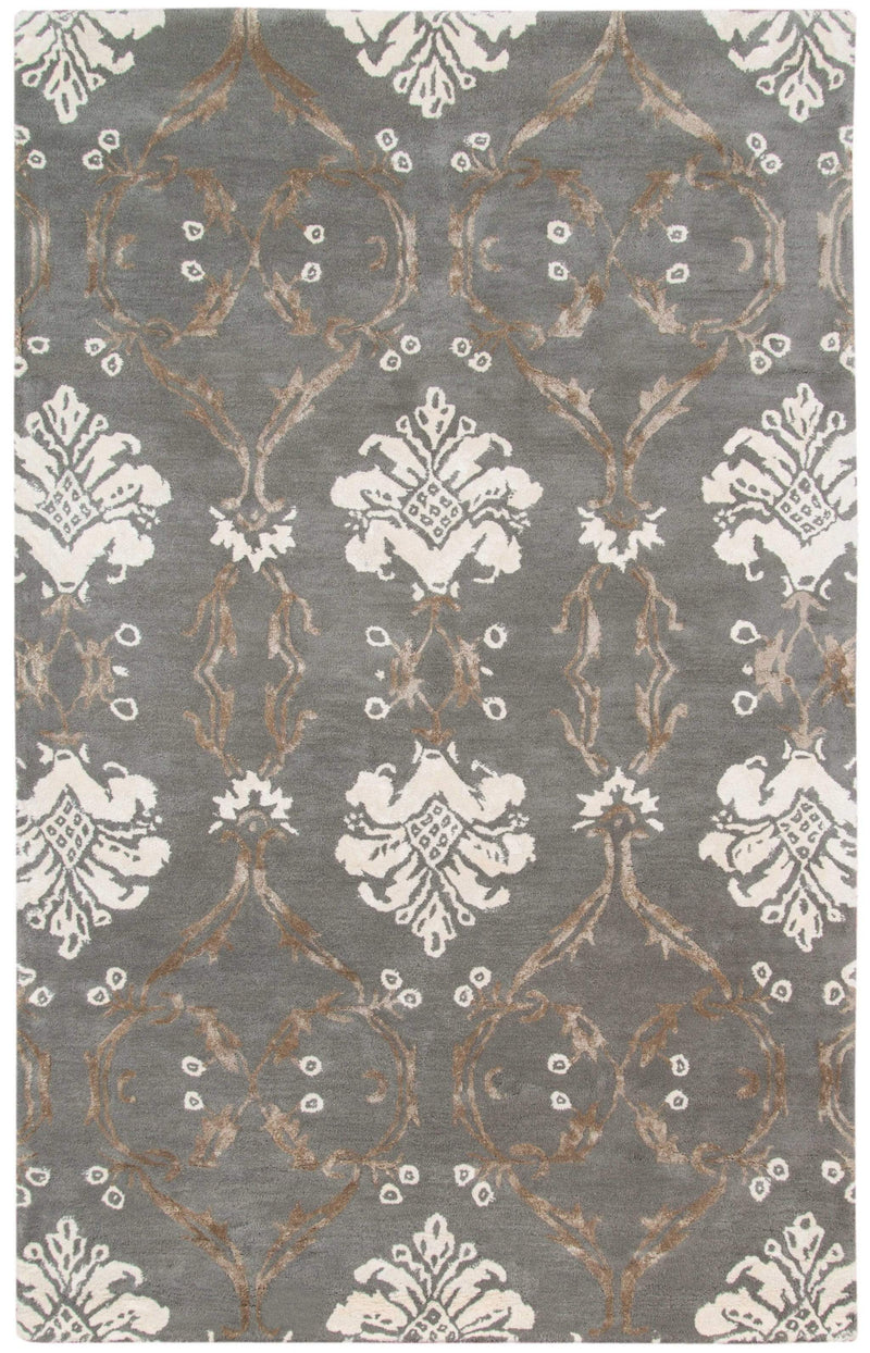 Rugs Area Rugs On Sale 5" X8" X 0.5" Gray Wool Area Rug 4074 HomeRoots