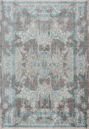 Rugs Area Rugs On Sale 64" x 94" x 0.2" Turquoise Polyester Area Rug 1181 HomeRoots