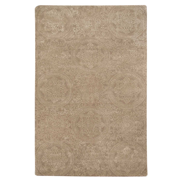 Rugs Area Rugs On Sale 7.6" X9.6" X 0.5" Beige Wool Area Rug 4094 HomeRoots